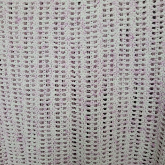 Talbots Tie Dye Sweater Womens Size 2X Lavender Loose Knit Sheer - Picture 6 of 6